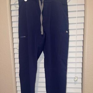 Figs Navy Blue Yolo skinny scrub pants